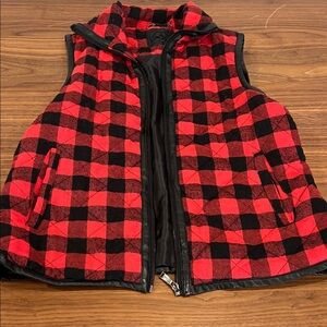 Buffalo Red and Black Checkered Vest